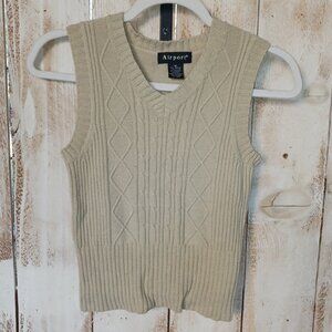 Cable Knit Sweater Vest - Airport - Medium